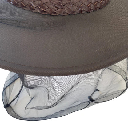 Deluxe MOSQUITO HAT NET Head Protector Bee Bug Mesh Mozzie Insect Fishing Fly - Black V563-6508001-BLACK