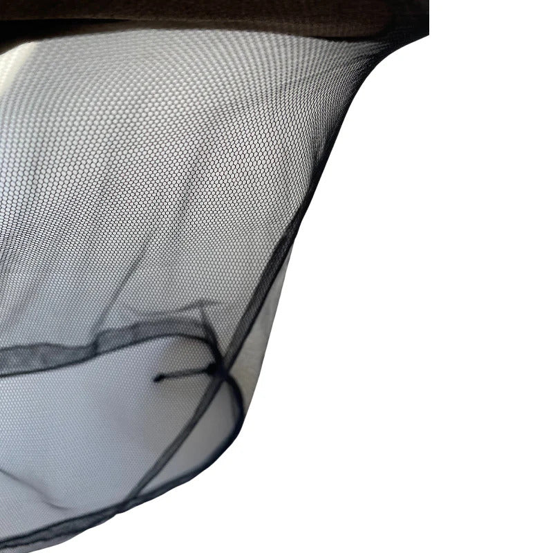 Deluxe MOSQUITO HAT NET Head Protector Bee Bug Mesh Mozzie Insect Fishing Fly - Black V563-6508001-BLACK