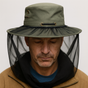 Deluxe MOSQUITO HAT NET Head Protector Bee Bug Mesh Mozzie Insect Fishing Fly - Black V563-6508001-BLACK