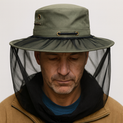 Deluxe MOSQUITO HAT NET Head Protector Bee Bug Mesh Mozzie Insect Fishing Fly - Black V563-6508001-BLACK