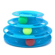 Funny Cat Toy Plastic Tower Interactive Track Ball Playing Game - Assorted Colours V563-66064