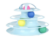 Funny Cat Toy Plastic Tower Interactive Track Ball Playing Game - Assorted Colours V563-66064