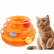 Funny Cat Toy Plastic Tower Interactive Track Ball Playing Game - Assorted Colours V563-66064
