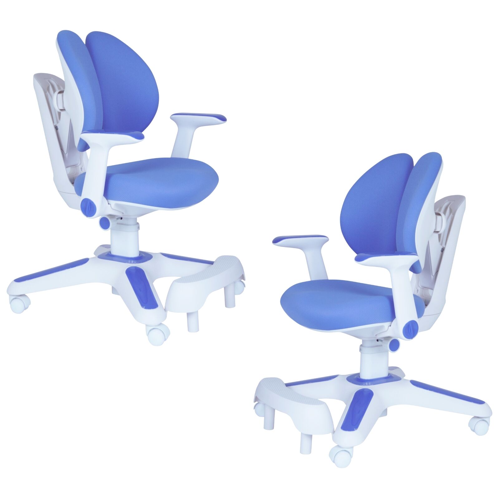 Ergonomic Children Kids Study Chair Set of 2 Height Adjustable - Blue V563-68303_2X