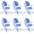 Ergonomic Children Kids Study Chair Set of 6 Height Adjustable - Blue V563-68303_6X