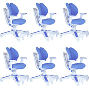 Ergonomic Children Kids Study Chair Set of 6 Height Adjustable - Blue V563-68303_6X