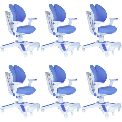 Ergonomic Children Kids Study Chair Set of 6 Height Adjustable - Blue V563-68303_6X
