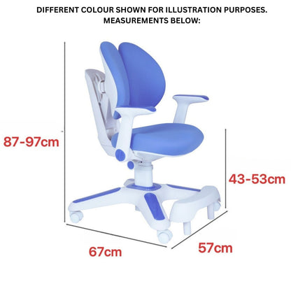 Ergonomic Children Kids Study Chair Set Height Adjustable - Pink V563-68304