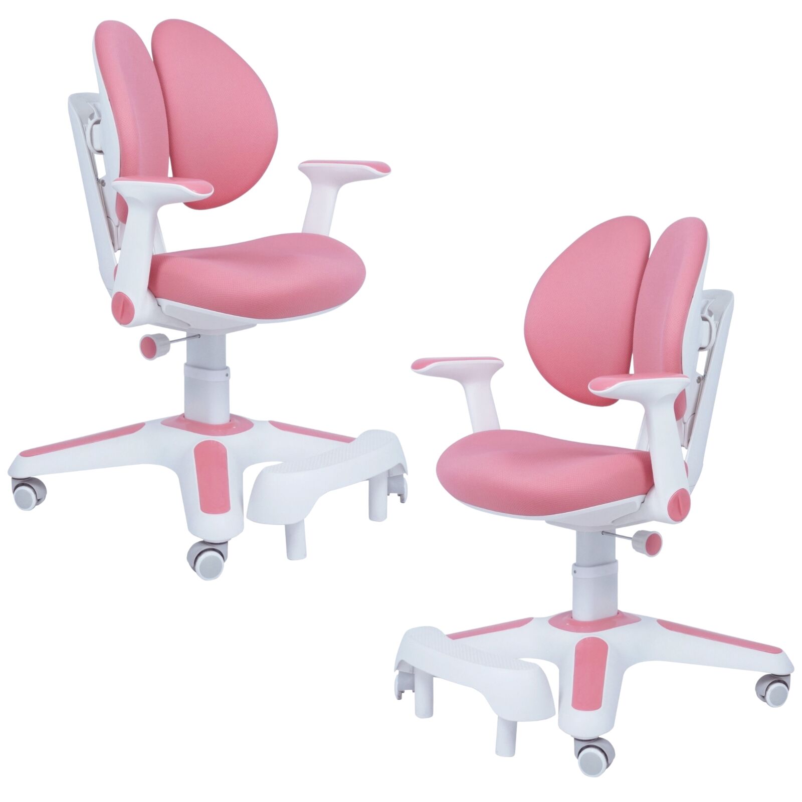 2x Ergonomic Children Kids Study Chairs Height Adjustable - Pink V563-68304_2X