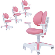 4x Ergonomic Children Kids Study Chairs Height Adjustable - Pink V563-68304_4X