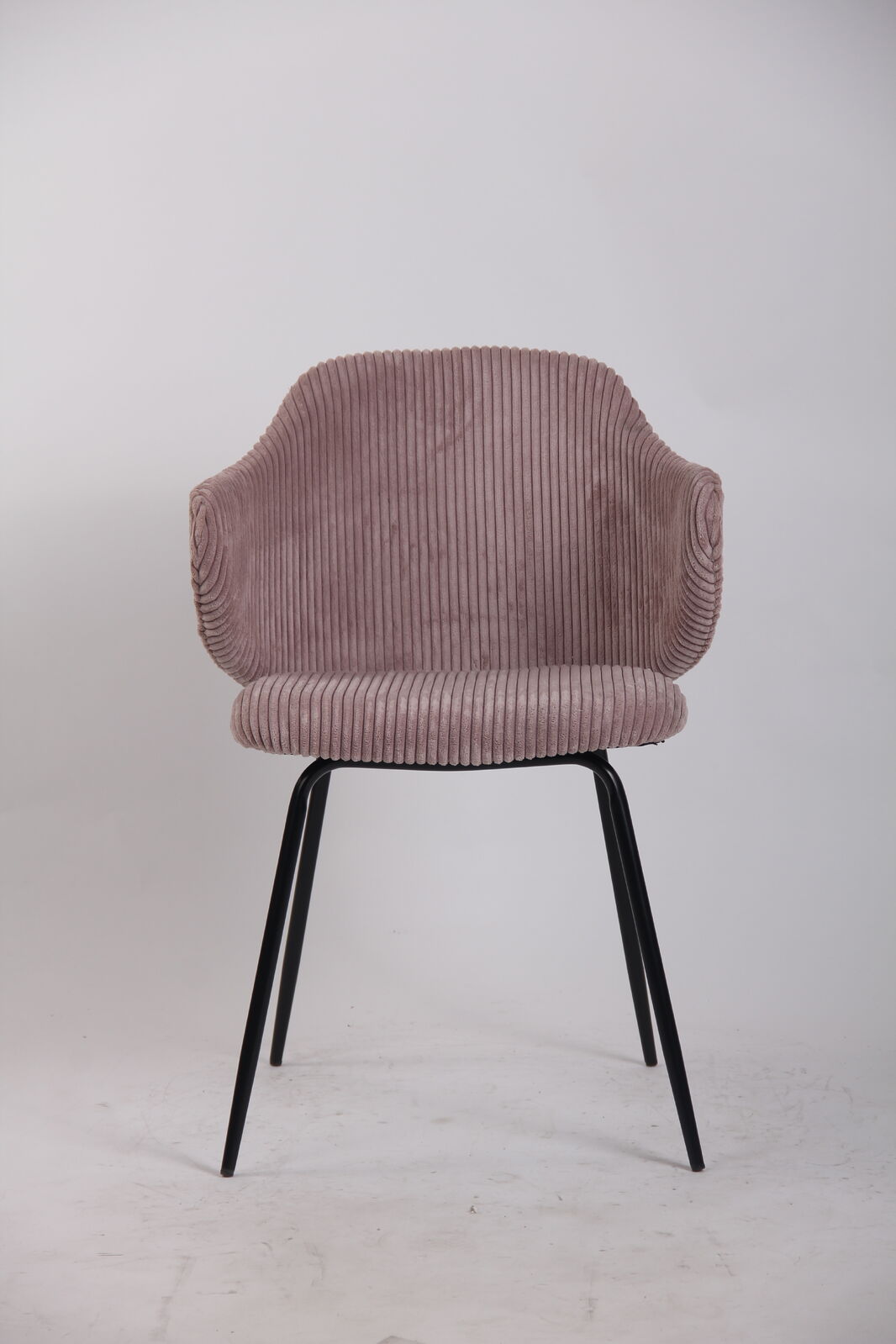 Set of 6 Dining Chairs with Corduroy Cord Fabric in Pink V563-68405_3X