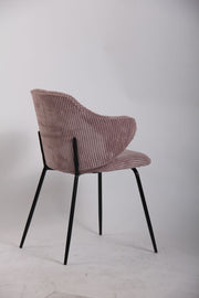 Set of 6 Dining Chairs with Corduroy Cord Fabric in Pink V563-68405_3X