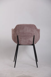Set of 6 Dining Chairs with Corduroy Cord Fabric in Pink V563-68405_3X