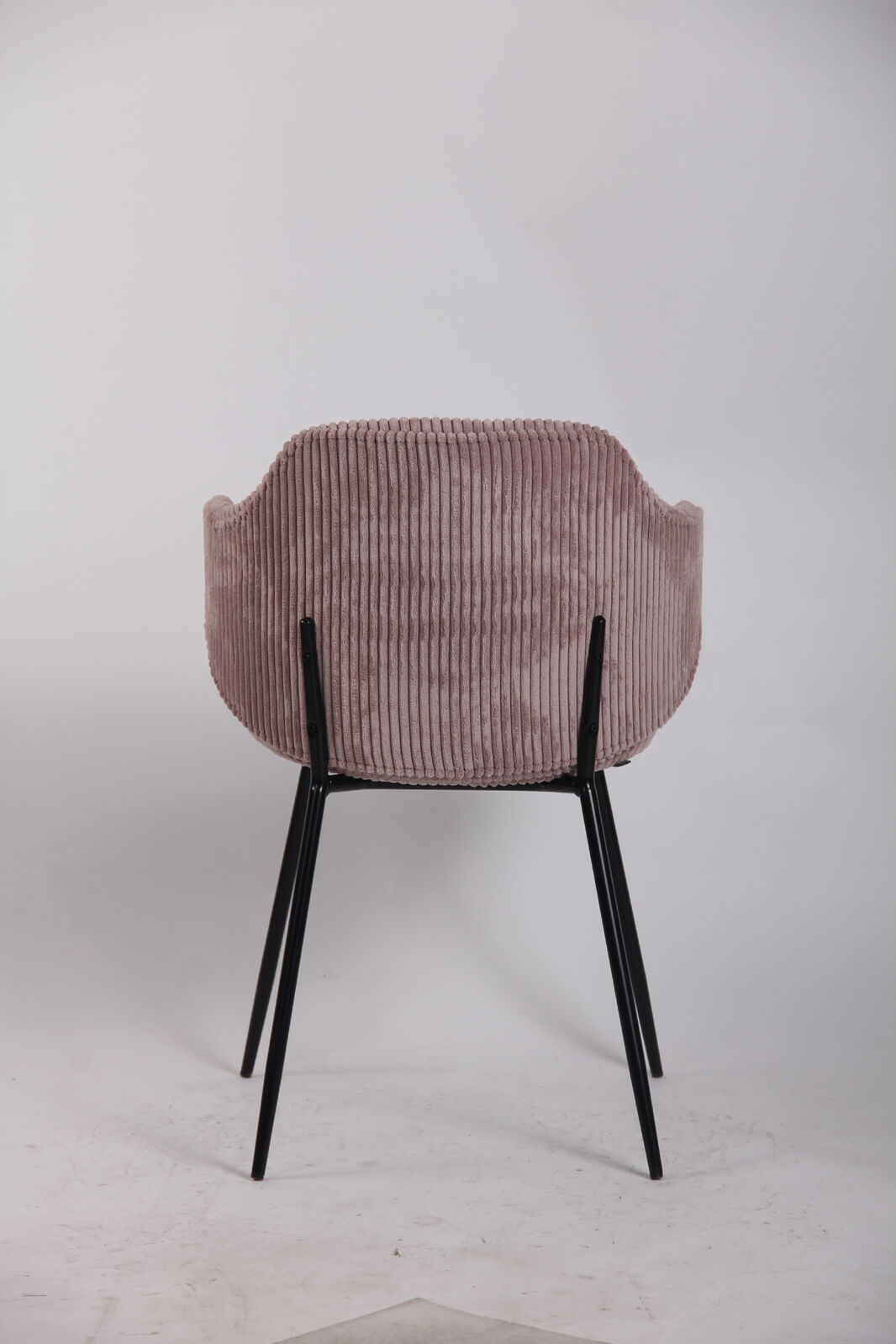Set of 6 Dining Chairs with Corduroy Cord Fabric in Pink V563-68405_3X