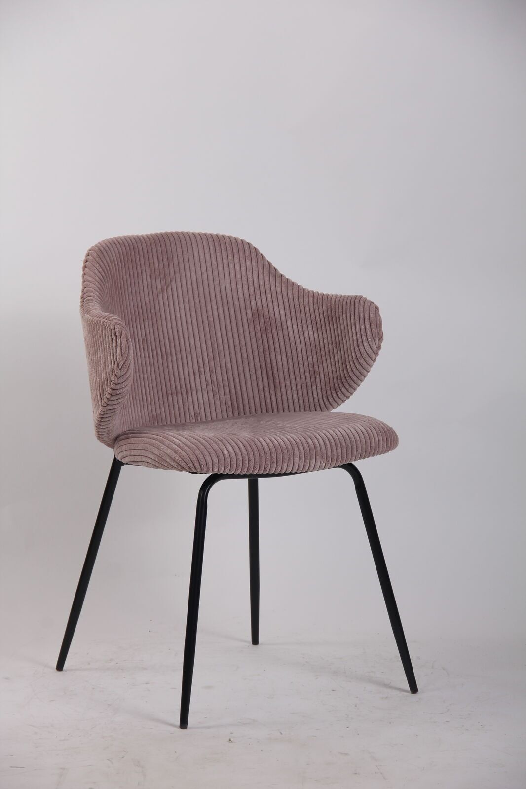 Set of 6 Dining Chairs with Corduroy Cord Fabric in Pink V563-68405_3X