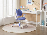 Ergonomic Kids Study Chair & Adjustable Electric Standing Desk Set - Blue Chair & Black Desk V563-68416_-68303