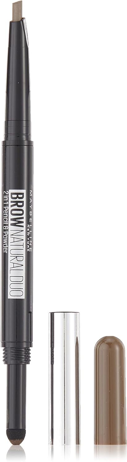 Maybelline New York Natural Eye Brow Duo 2 in 1 Pencil & Powder - Deep Brown V563-6902395322573
