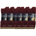 6 Pairs MERINO WOOL SOCKS Mens Heavy Duty Premium Thick Work Socks Cushion BULK - Burgundy - 6-11 V563-6AUSOCKS-BUR-6-11