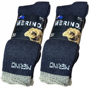 6 Pairs MERINO WOOL SOCKS Mens Heavy Duty Premium Thick Work Socks Cushion BULK - Navy Blue - 11-14 V563-6AUSOCKS-NVY-11-14