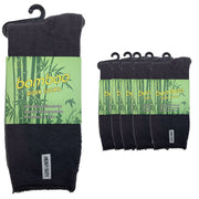 6 Pairs PREMIUM BAMBOO SOCKS Mens Heavy Duty Thick Work Socks Cushion BULK - Charcoal Grey - 11-14 V563-6BSOX-CHRCLGRY-SIZE11-14