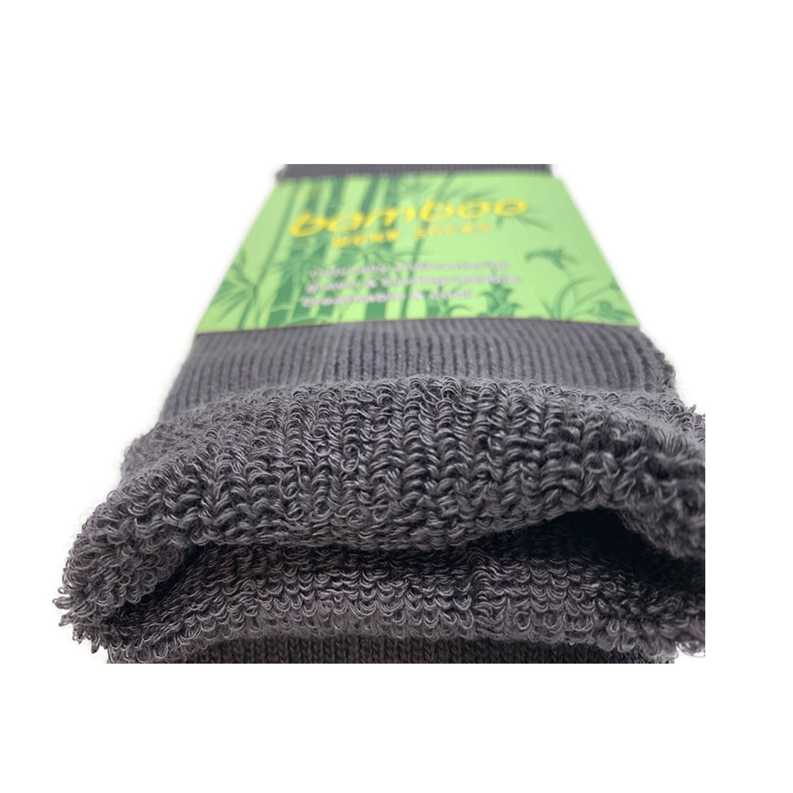 6 Pairs PREMIUM BAMBOO SOCKS Mens Heavy Duty Thick Work Socks Cushion BULK - Charcoal Grey - 6-11 V563-6BSOX-CHRCLGRY-SIZE6-11