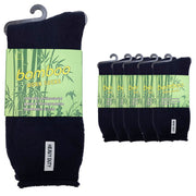 6 Pairs PREMIUM BAMBOO SOCKS Mens Heavy Duty Thick Work Socks Cushion BULK - Navy Blue - 6-11 V563-6BSOX-NVYBLU-SIZE6-11