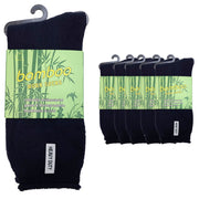 6 Pairs PREMIUM BAMBOO SOCKS Mens Heavy Duty Thick Work Socks Cushion BULK - Navy Blue - 6-11 V563-6BSOX-NVYBLU-SIZE6-11