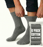 6x Pair COTTON Rich LOOSE TOP SOCKS Circulation Diabetic Comfort in Grey - 6-11 V563-6COTTONLTSOX-GRY6-11