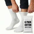 6x Pair COTTON Rich LOOSE TOP SOCKS Circulation Diabetic Comfort in White - 11-14 V563-6COTTONLTSOX-WHT11-14