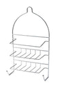 2-Tier Shower Caddy Bath Rack Chrome Hanging Hook Basket 25 x 10 x 43cm - Silver V563-6GT004CHRCAD