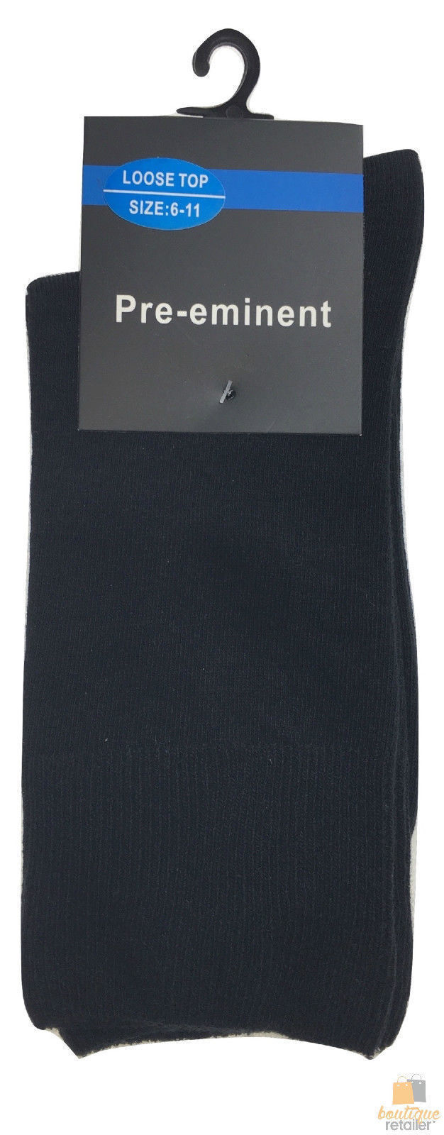 6x Pairs COTTON LOOSE TOP SOCKS Medical Circulation Diabetic Comfort Black - 6-11 V563-6LOOSETOPSOX-BLK6-11