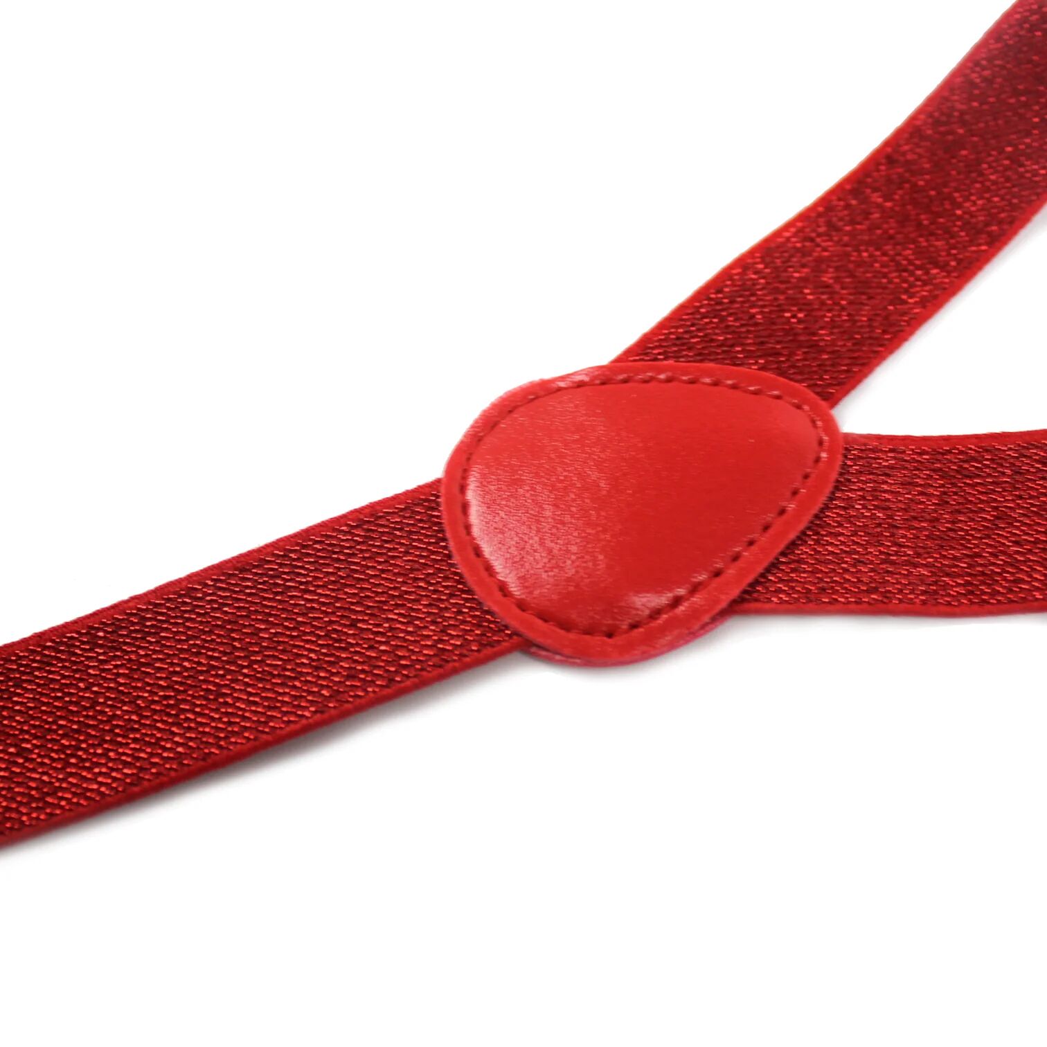 6x Mens Suspenders Braces Adjustable Strong Clip On Elastic Formal Wedding BULK - Red (Glitter)