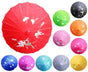 6x PARASOL UMBRELLA Chinese Japanese Bamboo Flower Pattern 80cm Large BULK - Assorted Colour Pack V563-6XBR-PARUMB-ACOLOUR
