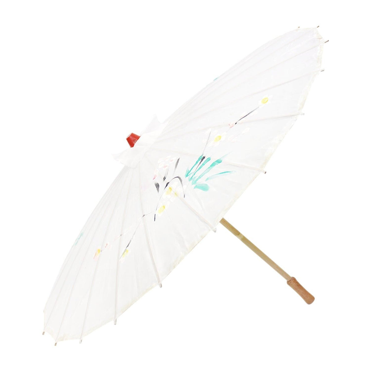 6x PARASOL UMBRELLA Chinese Japanese Bamboo Flower Pattern 80cm Large BULK - Assorted Colour Pack V563-6XBR-PARUMB-ACOLOUR