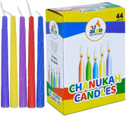 Ner Mitzvah Multi Color Standard Chanukah Candles Hannukah - 1 Pack of 44pcs V563-706132280012