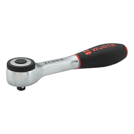 Wurth 1/4" Reversible Ratchet Wrench 360 Degree Twist Handle Chrome Vanadium 135mm V563-71201406