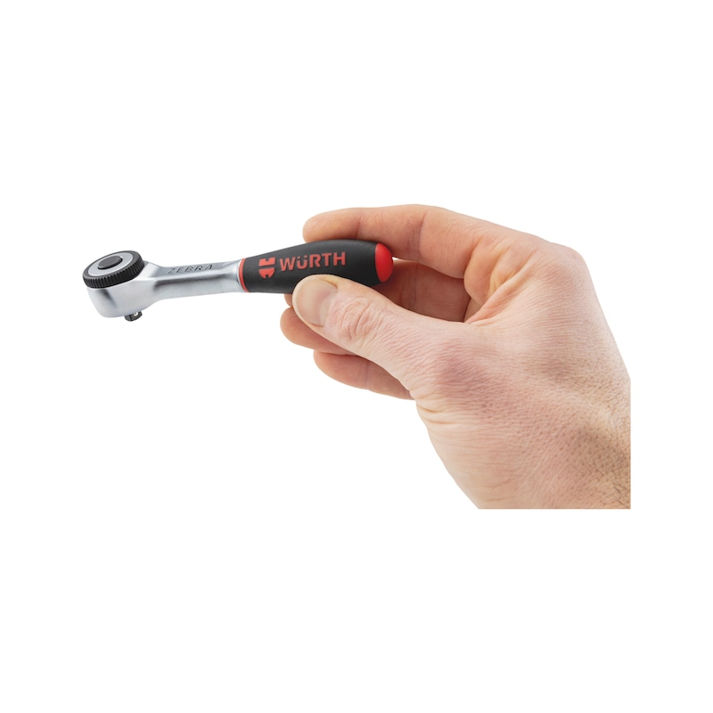 Wurth 1/4" Reversible Ratchet Wrench 360 Degree Twist Handle Chrome Vanadium 135mm V563-71201406