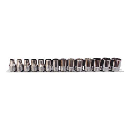 14pcs 1/2" Drive Multi Wrench Socket Set 10-24mm Chrome Vanadium Metric Imperial V563-7121340