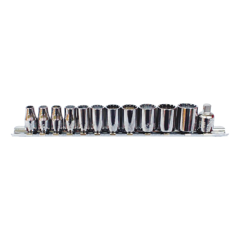 Wurth 1/4" 12pc Multi-Socket Wrench Set Chrome Metric/Imperial TX Bi-Hex Square V563-7131130