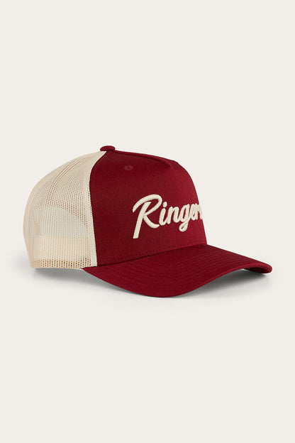 Ringers Western Hackett Trucker Baseball Cap Hat in Burgundy V563-722123RW-BURG