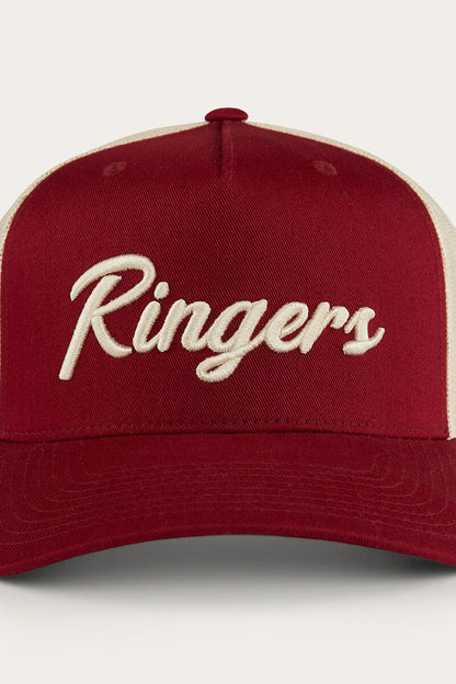 Ringers Western Hackett Trucker Baseball Cap Hat in Burgundy V563-722123RW-BURG