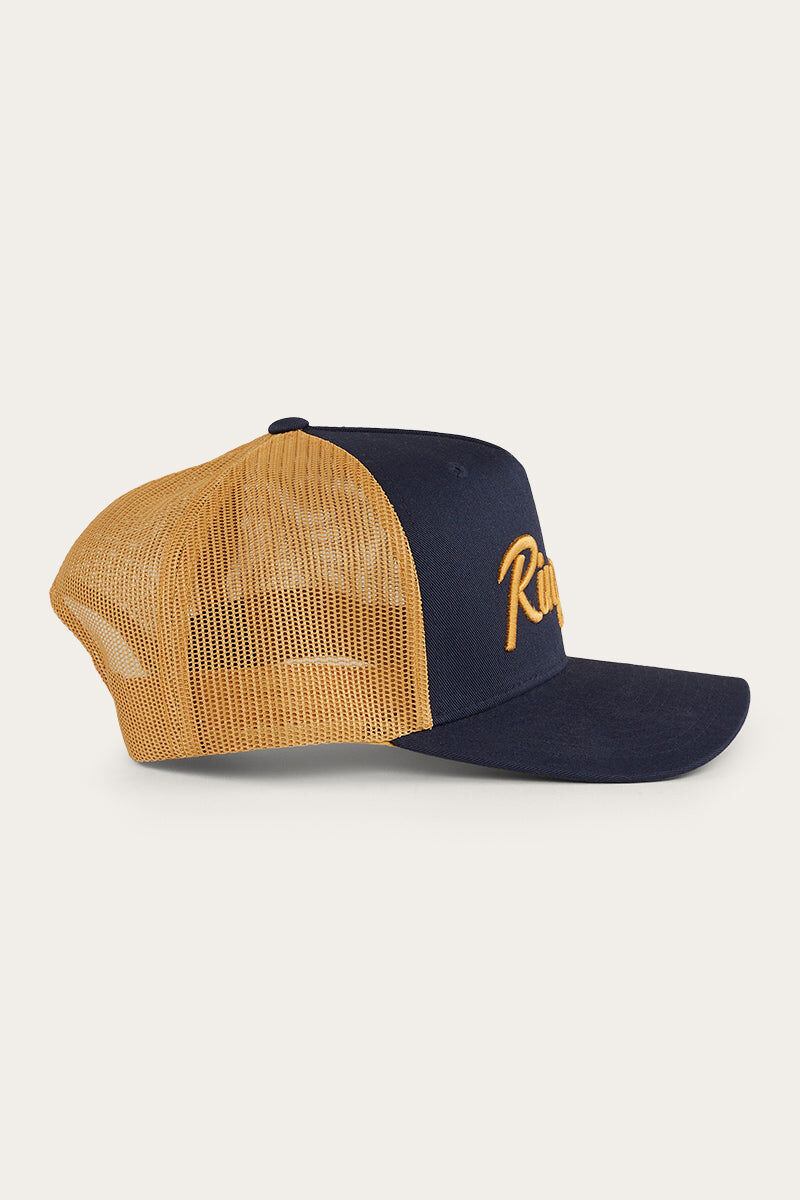 Ringers Western Hackett Trucker Baseball Cap Hat in Navy/Clay V563-722123RW-NVY_CLAY