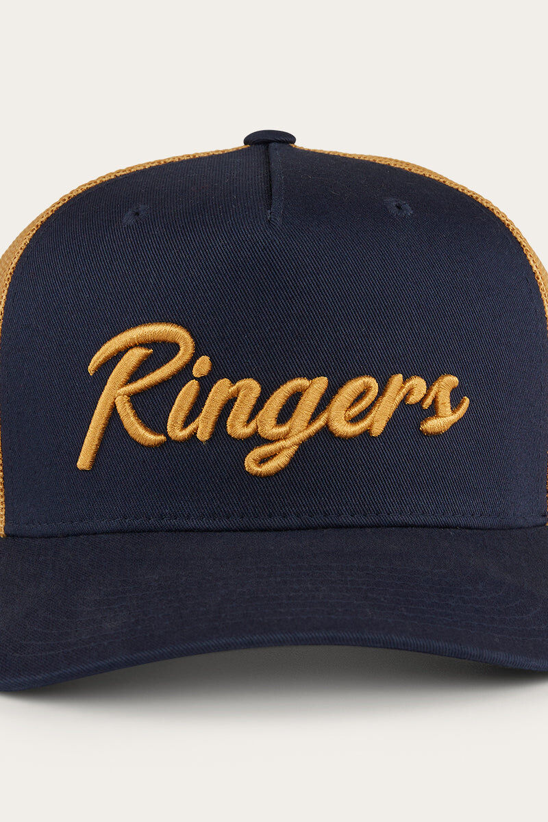 Ringers Western Hackett Trucker Baseball Cap Hat in Navy/Clay V563-722123RW-NVY_CLAY