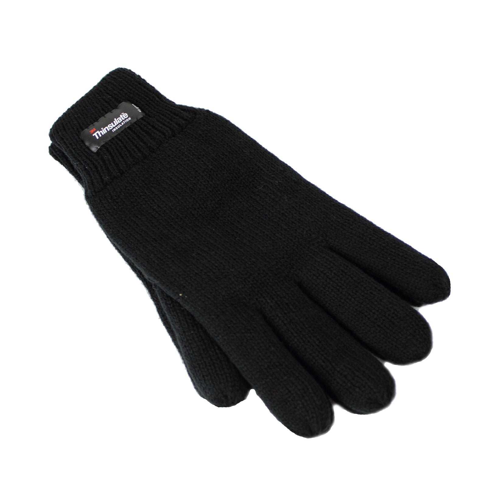 Dents 3M THINSULATE Gloves Snow Ski Knitted Polar Fleece Thermal Plain Winter - Black V563-75-0005-BLACK-ONESIZE