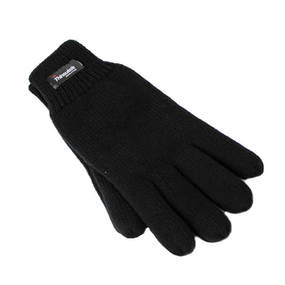 Dents 3M THINSULATE Gloves Snow Ski Knitted Polar Fleece Thermal Plain Winter - Black V563-75-0005-BLACK-ONESIZE