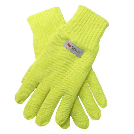 Dents 3M THINSULATE Gloves Snow Ski Knitted Hi Vis Fleece Workwear Winter - Fluro Yellow V563-75-0005-YLW-ONESIZE
