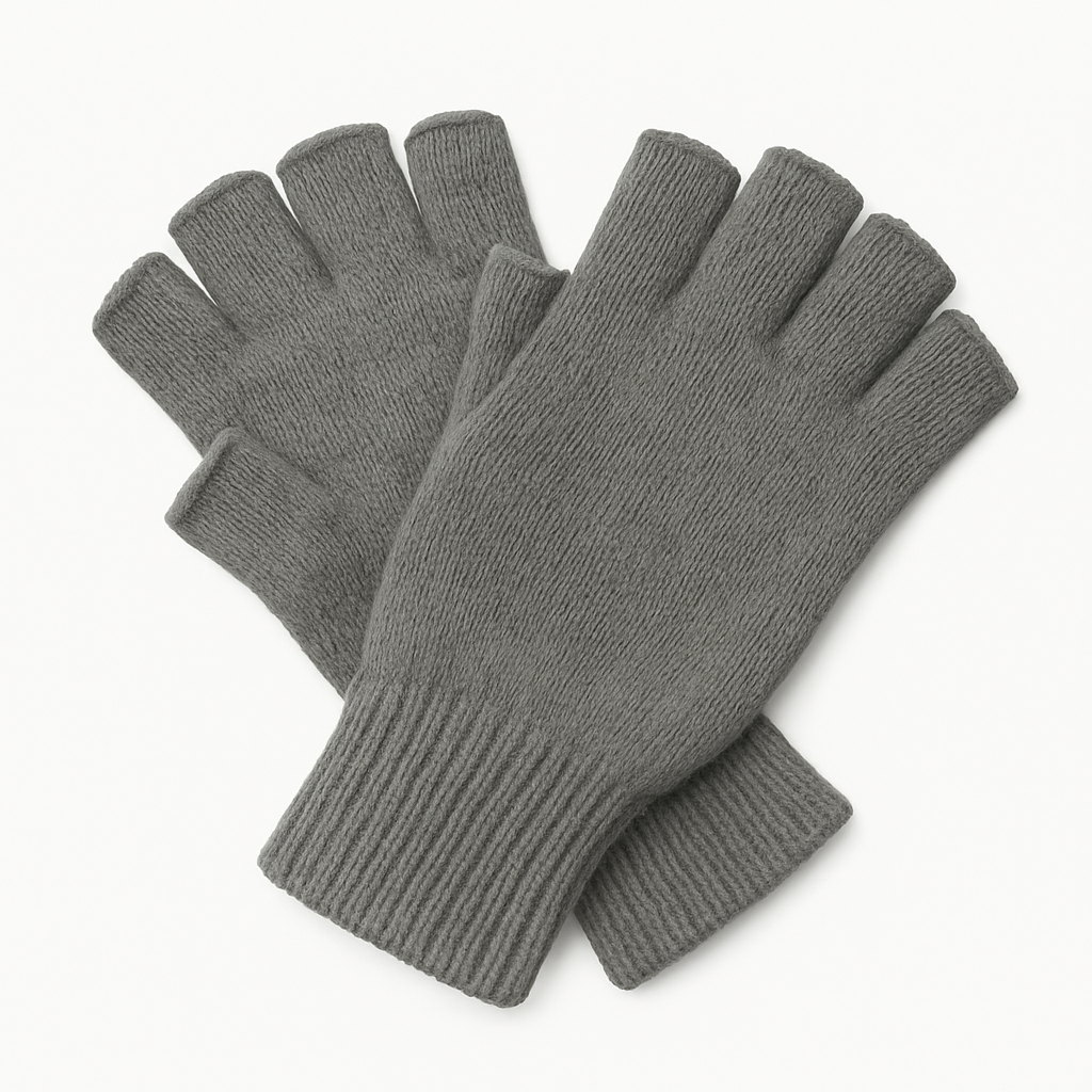 DENTS 3M THINSULATE Polar Fleece Fingerless Gloves Warm Knitted Insulation - Charcoal V563-75-0018-CH