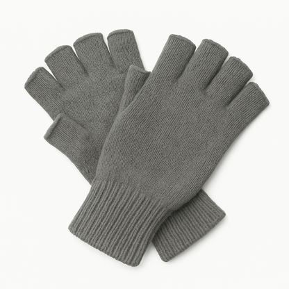 DENTS 3M THINSULATE Polar Fleece Fingerless Gloves Warm Knitted Insulation - Charcoal V563-75-0018-CH