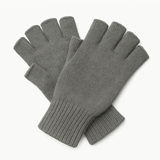 DENTS 3M THINSULATE Polar Fleece Fingerless Gloves Warm Knitted Insulation - Charcoal V563-75-0018-CH