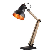 Faroe Scandi Modern Natural Wooden Table Lamp Rustic Retro Designer Light V563-75032